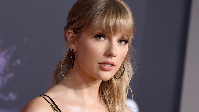 FILE - This Nov. 24, 2019 file photo shows Taylor Swift at the American Music Awards in Los Angeles. (Photo by Jordan Strauss/Invision/AP, File)