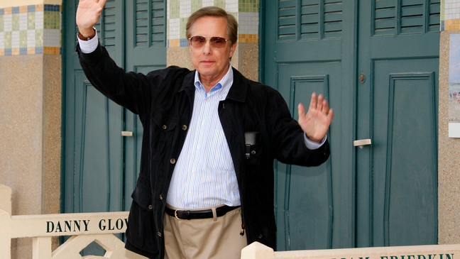 FILE - Director William Friedkin poses for photographers along the beach of Deauville at the 38th American Film Festival in Deauville, Normandy, France, Sunday Sept. 2, 2012. (AP Photo/Michel Spingler, File)