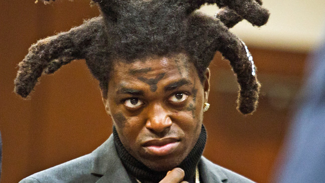 FILE - Rapper Kodak Black appears in court at the Florence County, South Carolina, courthouse in Florence, S.C., April 28, 2021. Los Angeles Police say four people were shot and wounded after a fight broke out outside a Los Angeles restaurant hosting a party that followed a Justin Bieber concert early morning Saturday, Feb. 12, 2022. Black is among several people involved in the brawl when shots rang out, sending everyone at the scene running for cover. Law enforcement sources told NBC News that Black, whose legal name is Bill Kapri, was among the people shot and injured. (Matthew Christian/The Morning News via AP, File)