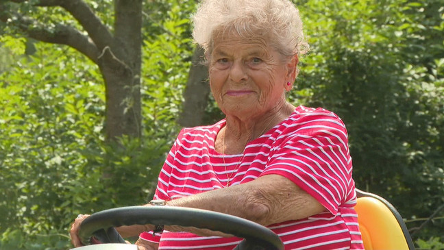 Marie Erickson of Swansea celebrated her birthday in a big way. For more than a year she saved her money to buy herself a John Deere tractor. (WJAR)