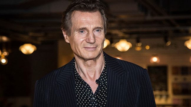 FILE - Actor Liam Neeson appears at the premiere of the film "Hunt For The Wilderpeople" in London. Paramount Pictures is moving ahead with a long-gestating remake of "Naked Gun," the studio announced Wednesday. Liam Neeson will star as the bumbling police detective Debin in the role made famous by Leslie Nielsen. (Photo by Vianney Le Caer/Invision/AP, file)