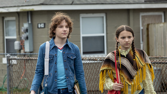 (from left) Finney Shaw (Mason Thames) and Gwen Shaw (Madeleine McGraw) in The Black Phone, directed by Scott Derrickson. (Photo: Universal Pictures)