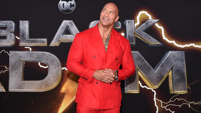 Dwayne Johnson attends the world premiere of "Black Adam" in Times Square on Wednesday, Oct. 12, 2022, in New York. (Photo by Evan Agostini/Invision/AP)