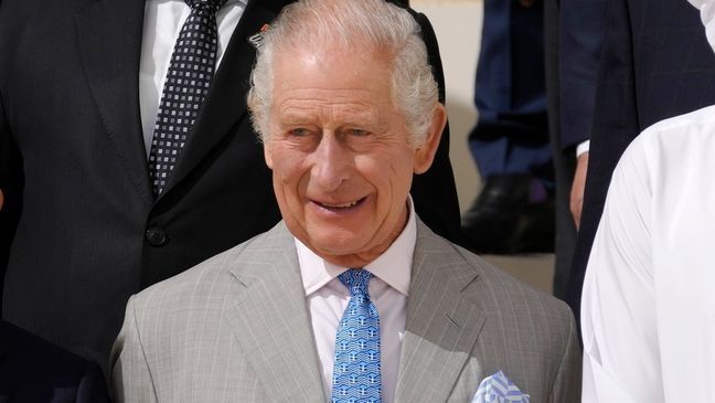 FILE - Britain's King Charles III attends a group photo at the COP28 U.N. Climate Summit, Dec. 1, 2023, in Dubai, United Arab Emirates. King Charles III has arrived at a private London hospital to undergo a âcorrective procedureâ for an enlarged prostate, Buckingham Place said Friday Jan. 26, 2024. (AP Photo/Peter Dejong, File)