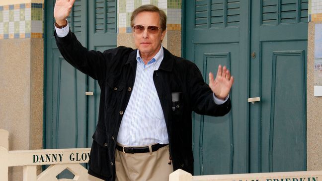 FILE - Director William Friedkin poses for photographers along the beach of Deauville at the 38th American Film Festival in Deauville, Normandy, France, Sunday Sept. 2, 2012. (AP Photo/Michel Spingler, File)