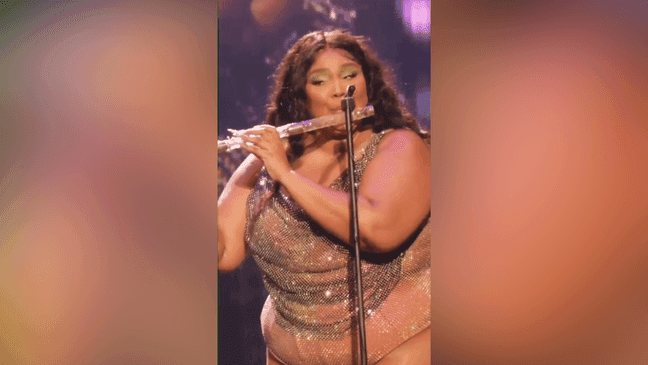 Lizzo became the first artist and the first person in history to play a 200-year-old flute that once belonged to James Madison at her D.C. concert on Tuesday (Photo: Lizzo)