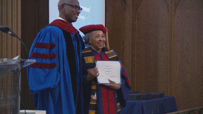 At 83, Marie Fowler becomes Howard University's oldest doctoral graduate (7News). 