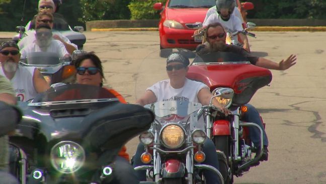 "Harleys Against Heroin" riders roar against drug abuse for 10th year in Cincinnati. (WKRC)