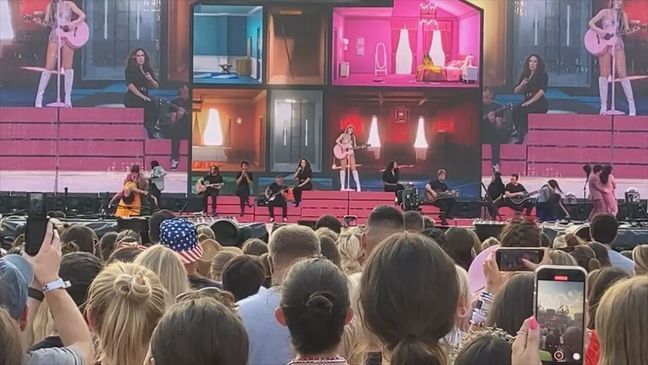 Taylor Swift performs at Cincinnati's Paycor Stadium as part of the "Era's Tour." (WKRC)