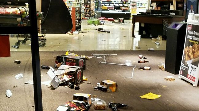 A woman drove her SUV through the aisles of a Safeway grocery store shortly after midnight when the store didn’t accept her $2,200 check payment for gift cards earlier in the day, Springfield Police officials said. (Viewer photo)