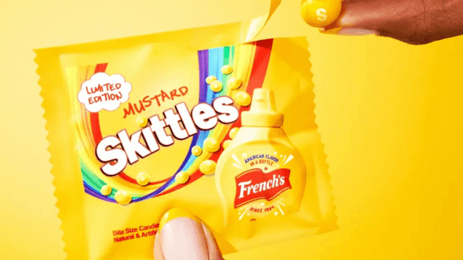 French's Yellow Mustard-flavored Skittles. (McCormick & Company)