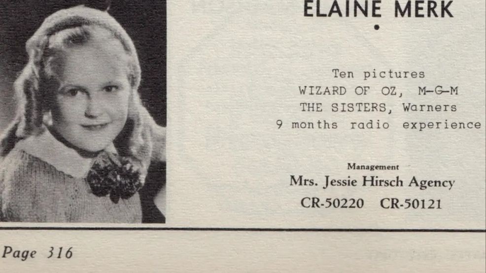 Image for story: Elaine Merk Binder, one of the last surviving 'Wizard of Oz' Munchkin, dead at 94