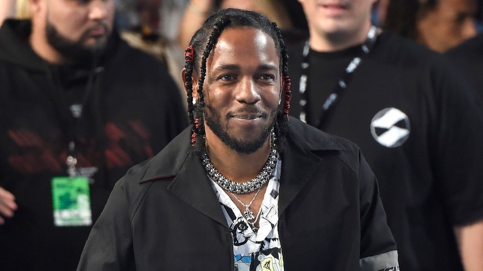 FILE - Kendrick Lamar arrives at the MTV Video Music Awards, on Aug. 27, 2017, in Inglewood, Calif. (Photo by Chris Pizzello/Invision/AP, File)