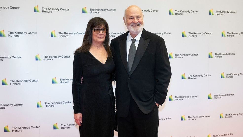 ADDITION ADDS MAIDEN NAME: FILE - Rob Reiner and Michele Singer Reiner arrive on the red carpet at the State Department for the Kennedy Center Honors gala dinner, Dec. 2, 2023, in Washington. (AP Photo/Kevin Wolf, File)