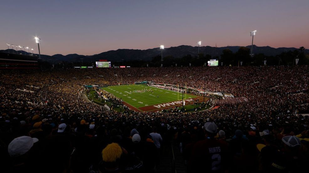 PASADENA, CALIFORNIA - JANUARY 01: A general view during the CFP Semifinal Rose Bowl Game between the Alabama Crimson Tide and the Michigan Wolverines at Rose Bowl Stadium on January 01, 2024 in Pasadena, California. (Photo by Sean M. Haffey/Getty Images)