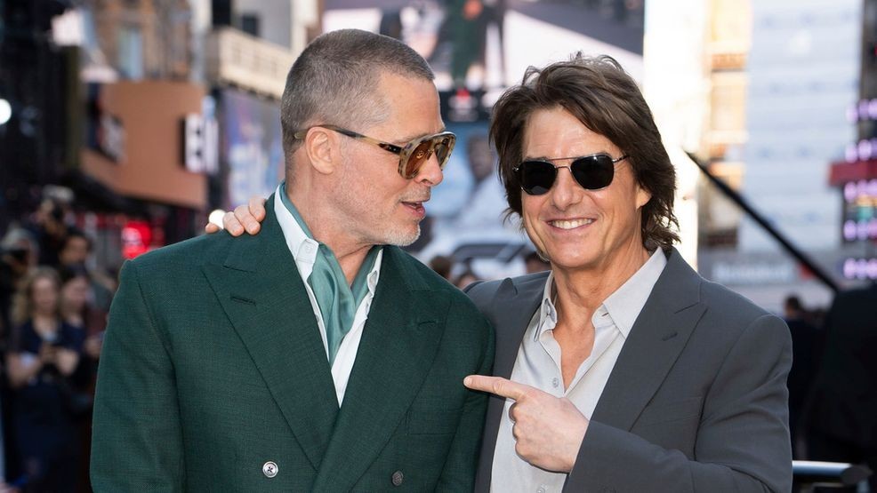 Image for story: Brad Pitt and Tom Cruise reunite after 30 years as they rev up the 'F1' London red carpet