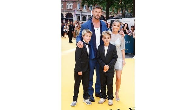 Chris Hemsworth and Elsa Pataky arrive for premiere of the National Geographic docu-series Limitless: Live Better Now, at Odeon Luxe, Leicester Square, London. Picture date: Thursday July 17, 2025. (Photo by Ian West/PA Images via Getty Images)