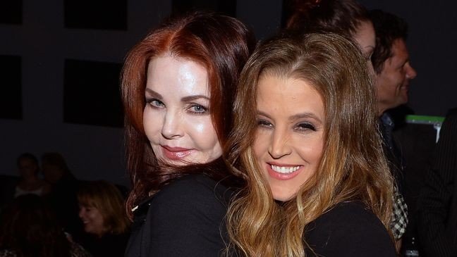 NASHVILLE, TN - SEPTEMBER 20:  (EXCLUSIVE ACCESS, SPECIAL RATES APPLY) Priscilla Presley celebrates backstage with her daughter Lisa Marie Presley after Lisa Marie's performance at 3rd & Lindsley during the 14th Annual Americana Music Festival & Conference on September 20, 2013 in Nashville, United States.  (Photo by Rick Diamond/Getty Images for Americana Music Festival)