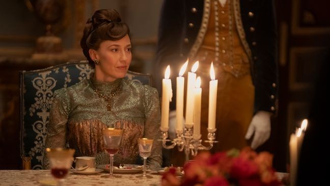 Carrie Coon as Bertha Russell. (Photograph by Karolina Wojtasik/HBO)