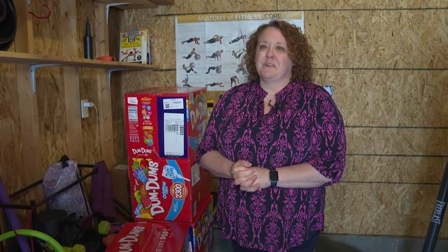 In this screengrab made from video provided by WKYT, Holly LaFavers is interviewed at her home Monday, May 5, 2025, in Lexington, Ky. (WKYT via AP)