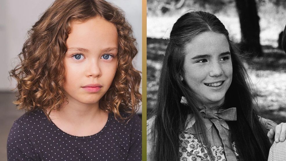 Alice Halsey (L) and Melissa Gilbert (R) (as Laura Inglalls) in scene from episode of the television series 'Little House on the Prairie' titled 'The Rivals,' 1977. (Credit: Joanna Degeneres; NBC Television/Courtesy of Getty)