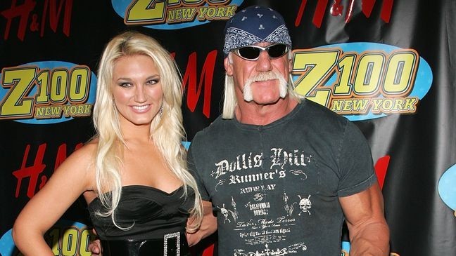 NEW YORK - DECEMBER 15:  Singer Brooke Hogan and her father Hulk Hogan pose in the press room at Z100's Jingle Ball 2006 at Madison Square Garden December 15, 2006 in New York City.  (Photo by Bryan Bedder/Getty Images)