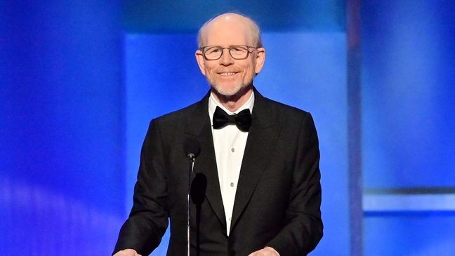 HOLLYWOOD, CALIFORNIA - APRIL 26: Ron Howard speaks onstage during the 50th Annual AFI Life Achievement Award honoring Francis Ford Coppola at Dolby Theatre on April 26, 2025 in Hollywood, California. (Photo by Jerod Harris/Getty Images for Warner Bros. Discovery)