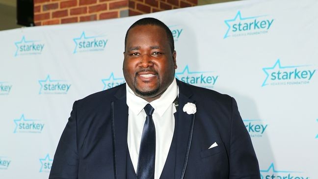 ST PAUL, MN - JULY 15:  Quinton Aaron walks the red carpet at the 2018 So the World May Hear Awards Gala benefitting Starkey Hearing Foundation at the Saint Paul RiverCentre on July 15, 2018 in St. Paul, Minnesota.  (Photo by Adam Bettcher/Getty Images for  Starkey Hearing Foundation )