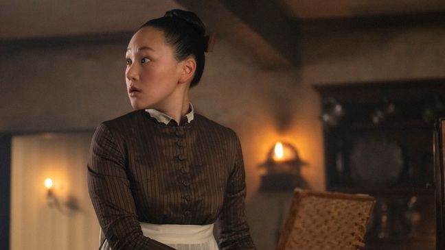 Bridgerton. Yerin Ha as Sophie Baek in episode 402 of Bridgerton. Cr. Liam Daniel/Netflix © 2025