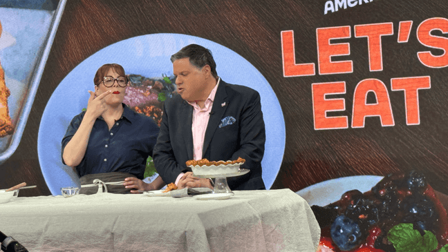 Chef,  Cookbook Author and Host of Amazng America's 'Let's Eat!"  Monti Carlo stopped by Good Morning Washington to show us all how to make a  honey pie.(7News)
