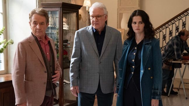 ONLY MURDERS IN THE BUILDING - “LESTR” - Told through the lens of one annoying robot who may hold the keys to more secrets than anyone realized — the Arconia throws one last party as the residents discover that a killer may still be in their building. (Disney/Patrick Harbron)MARTIN SHORT, STEVE MARTIN, SELENA GOMEZ