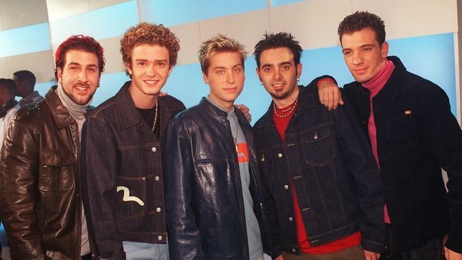 N'SYNC on MTV Total Request Live in MTV's Times Square studios in New York City. (Photo by Scott Gries/ImageDirect)