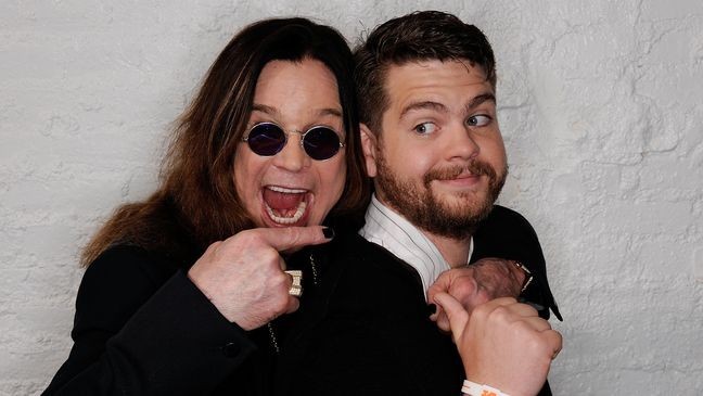 NEW YORK, NY - APRIL 25:  (L-R) Ozzy Osbourne and son, producer Jack Osbourne visit the Tribeca Film Festival 2011 portrait studio on April 25, 2011 in New York City.  (Photo by Larry Busacca/Getty Images for Tribeca Film Festival)
