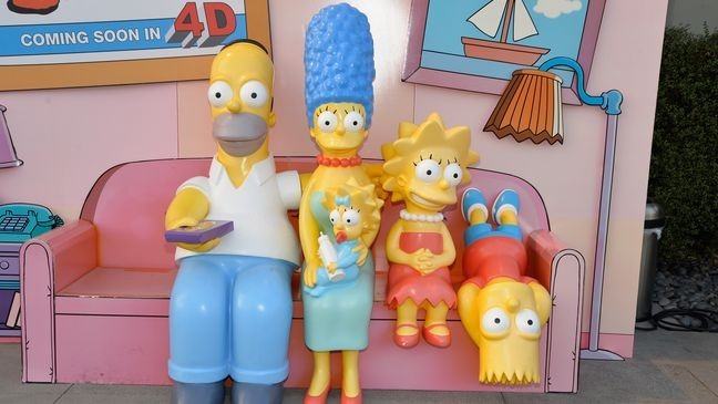 LOS ANGELES, CA - OCTOBER 14:  (L _ R)  Shot of a statue of Homer Simpson, Marge Simpson, Maggie Simpson, Lisa Simpson and Bart Simpson at a celebration of the 600th Episode of "The Simpsons" at YouTube Space LA on October 14, 2016 in Los Angeles, California.  (Photo by Michael Tullberg/Getty Images)