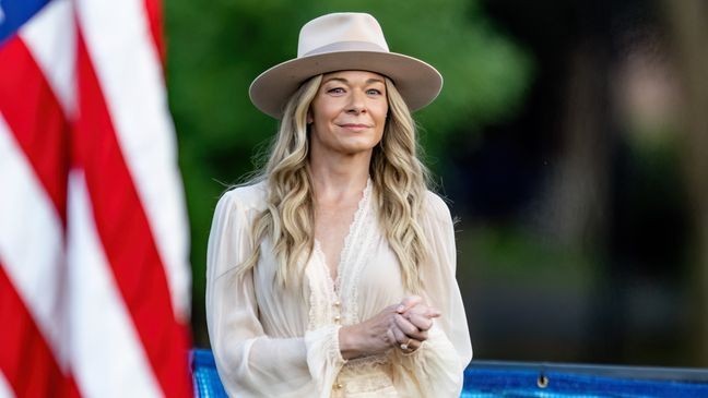 PHILADELPHIA, PENNSYLVANIA - JULY 03: Singer and songwriter LeAnn Rimes is seen performing during Salute to Service: The United States Army Field Band featuring LeAnn Rimes on July 03, 2024 in Philadelphia, Pennsylvania. (Photo by Gilbert Carrasquillo/GC Images)