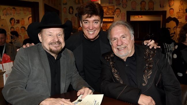 NASHVILLE, TN - FEBRUARY 08: Moe Bandy, Ronnie McDowell, and Gene Watson attend the 2nd Annual Legendary Lunch presented by Webster Public Relations and CMA at The Palm Restaurant on February 8, 2016 in Nashville, Tennessee.  (Photo by Rick Diamond/Getty Images for Webster Public Relations)
