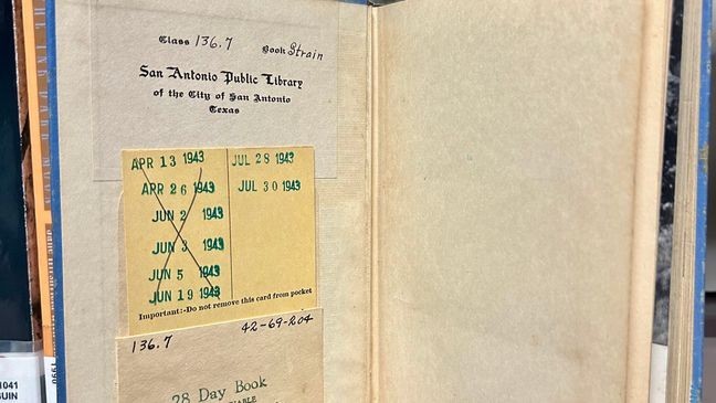 A parenting manual checked out from the San Antonio Public Library in the summer of 1943 has finally made its way home...82 years after its due date. (SAPL)