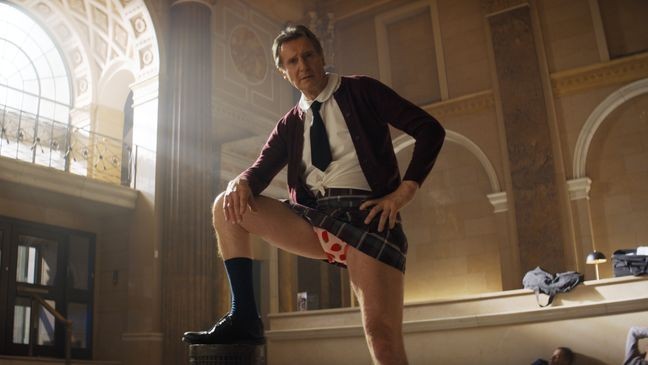 Liam Neeson plays Frank Drebin Jr. in "The Naked Gun." (Courtesy: Paramount Pictures)