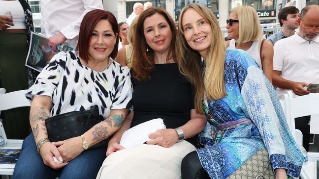 Wilson Phillips members Carnie Wilson, Wendy Wilson and Chynna Phillips attend the ceremony for Glen Ballard being honored with a star on the Hollywood Walk of Fame held on July 11, 2024 in Los Angeles, California. (Photo by JC Olivera/Variety via Getty Images)