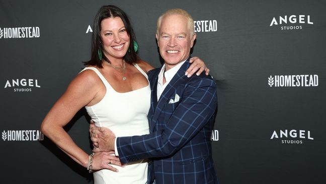 LOS ANGELES, CALIFORNIA - DECEMBER 10: Ruve McDonough and Neal McDonough attend the "Homestead" Premiere on December 10, 2024 in Los Angeles, California. (Photo by Tommaso Boddi/Getty Images for Angel Studios)