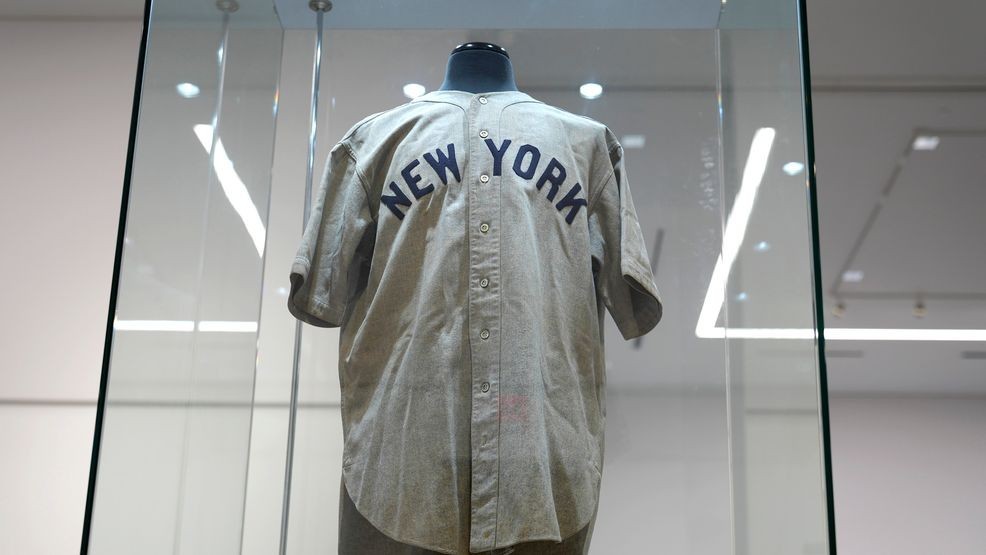 Image for story: Babe Ruth's 'called shot' jersey sold for $24 million, breaks records