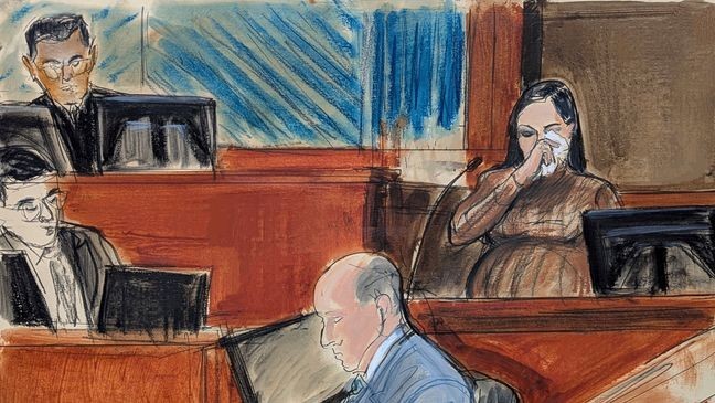 Cassie Ventura wipes tears from her eye while testifying in Manhattan federal court, Tuesday, May 13, 2025, in New York. (Elizabeth Williams via AP)