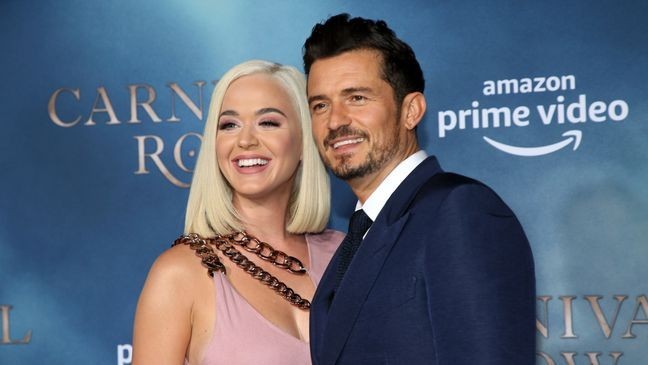 Katy Perry and Orlando Bloom attend the LA premiere of Amazon's "Carnival Row" in 2019 in Hollywood, California. (Credit: Phillip Faraone/Getty)