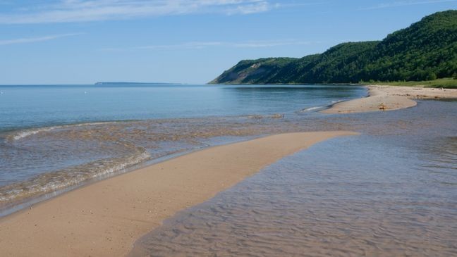 Lake Michigan at Esch Beach, Sleeping Bear Dunes National Lakeshore, on a bright summer day (Credit: Getty)