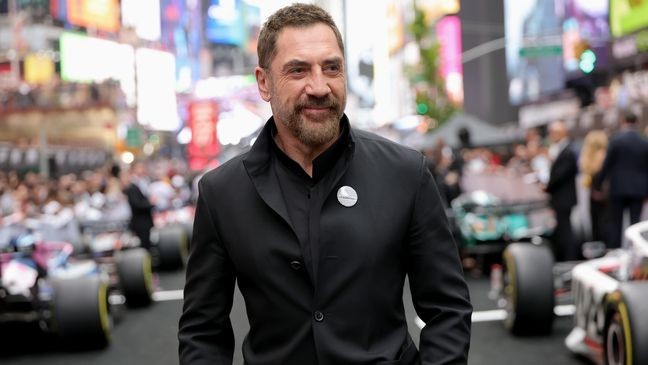Javier Bardem poses at "F1" World Premiere in Times Square on June 16, 2025 in New York City. (Credit: Mike Coppola/Getty Images for Warner Bros. Pictures)