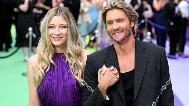 LONDON, ENGLAND - JULY 31: Sarah Roemer and Chad Michael Murray attend the "Freakier Friday" UK premiere at Odeon Luxe Leicester Square on July 31, 2025 in London, England. (Photo by Stuart C. Wilson/Getty Images)