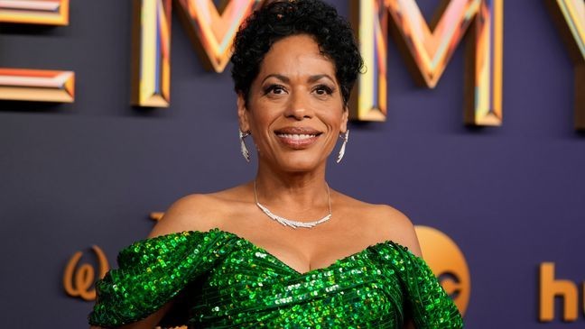 Liza Colón-Zayas arrives at the 76th Primetime Emmy Awards on Sunday, Sept. 15, 2024, at the Peacock Theater in Los Angeles. (AP Photo/Jae C. Hong)