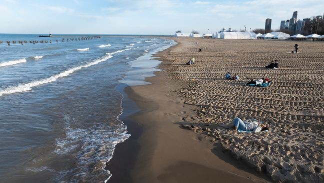 Aerial view of Lake Michigan (Credit: Scott Olson/Getty Images)