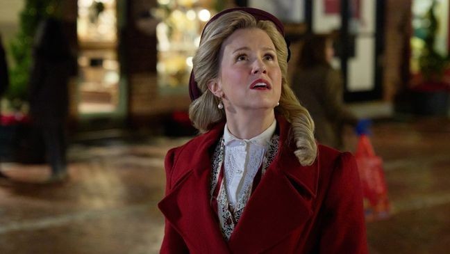 The charitable Ella heads out on a boat in 1905 and ends up in 2025. Nick has to figure out how to get her back in time-and decide if their newfound love can stand the test of it.  Photo: Ginna Claire Mason  Credit: ©2025 Hallmark Media/Photographer:{&nbsp;}Robert Clark