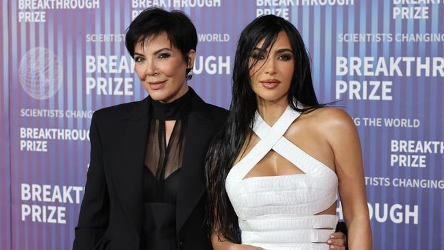 LOS ANGELES, CALIFORNIA - APRIL 13: Kris Jenner and Kim Kardashian attend the 10th Annual Breakthrough Prize Ceremony at Academy Museum of Motion Pictures on April 13, 2024 in Los Angeles, California. (Photo by Kevin Winter/Getty Images)